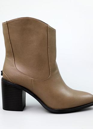 Ботинки казаки женские байка 590282 коричневые