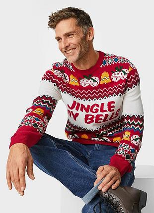 Джемпер новорічний светр c&amp;a кофта свитр новогодняя