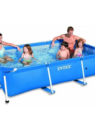 Intex 28270, каркасний басейн rectangular frame pool 220 х 150 х 60 см