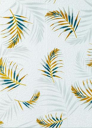 Панель стеновая 3d 700х700х4мм папоротник на белом фоне(d) sw-00001981