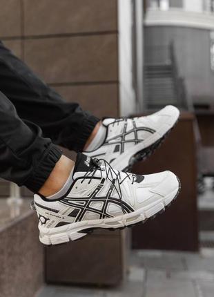 Мужские кроссовки asics gel kahana 8 white black gore-tex, термо обуви