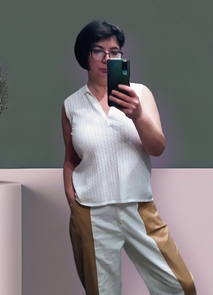 Блуза белая , вискоза