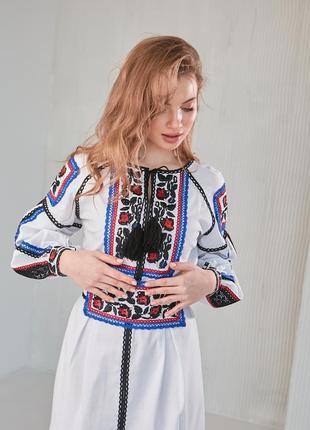 Вишита жіноча сукня "борутська"біла7 фото