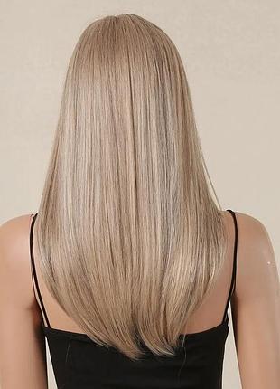 Новая парика качественные искусственные волосы с чёлкой прямое светлое русе парик темный блонд