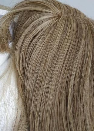 Новая парика качественные искусственные волосы с чёлкой прямое светлое русе парик темный блонд