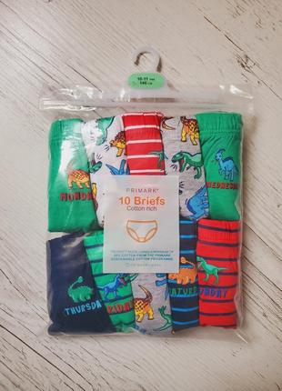 Primark трусы плавки для мальчика 10-11 лет полуупаковки 5шт