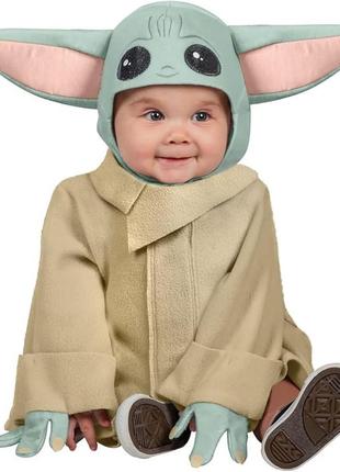 Дитячий маскарадний костюм «крихітка йода» rubie's official disney star wars .розмір 6-12 місяців .вітрина