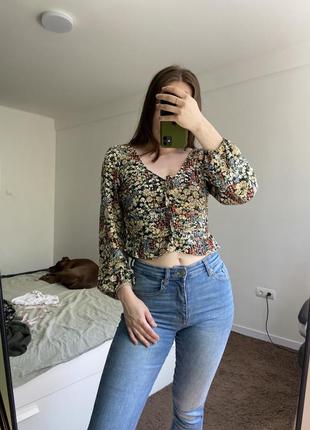 Cute floral longsleeve top2 фото