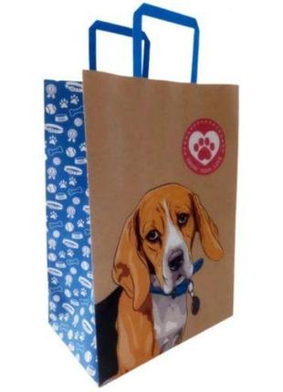 Пакет паперовий з ручками бурий (25х15х34,5 см)