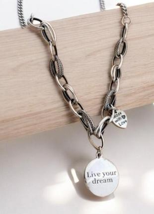 Ланцюжок чокер срібло стильна оригінальна прикраса стиль вінтаж silver ♥️