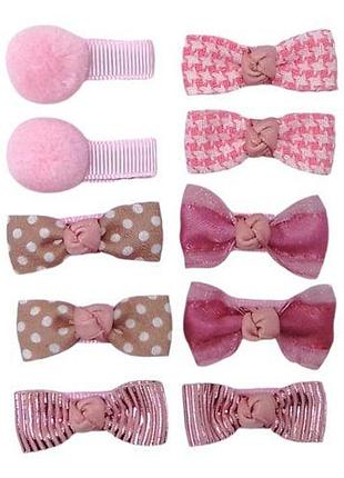 Набор аксессуаров для волос "бабочки-бантики" (10 шт)