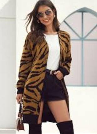 Трендовый кардиган зебра h&m