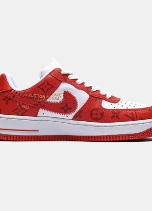 Кроссовки женские louis vuitton x nike air force 1 low red