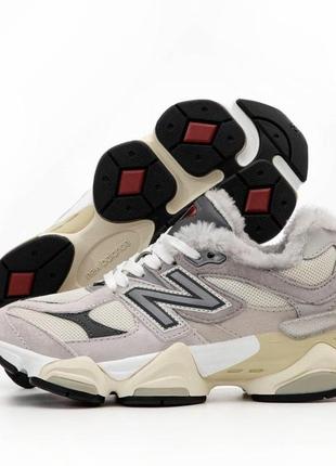 Зимние меховые кроссовки нью баланс 9060 new balance мех winter женские