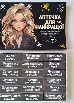 Женская аптечка с юмором на 18 конфет