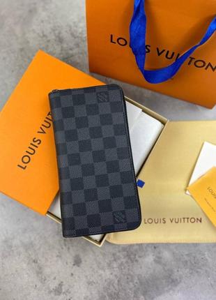 Гаманець сірий louis vuitton на блискавці damirer graphite k348
