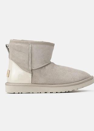 Уггі ugg light grey mini lacquer 2