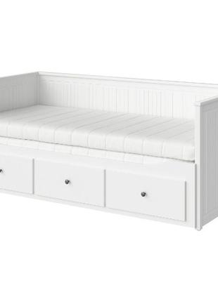 Кушетка з 3-а шухлядами hemnes + 2 матраца asvang ikea 894.281.07