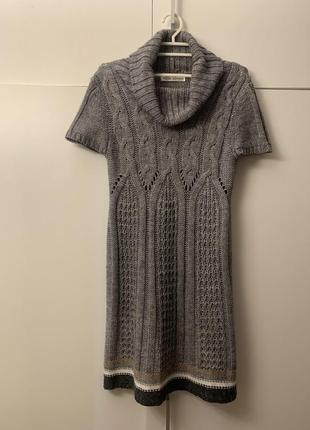 Платье вязаное женское теплое