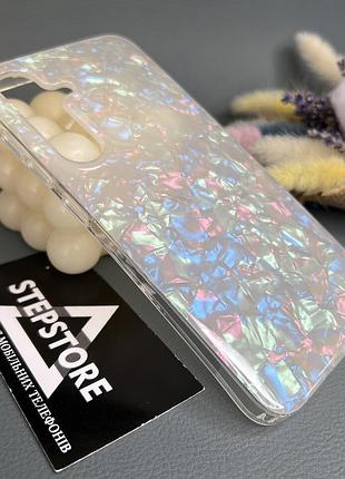Чохол для samsung s24 з візерунком глянсовий переливається хамелеон протиударний прозорий