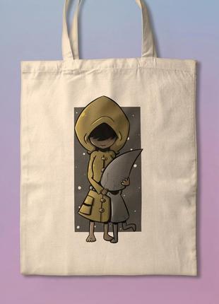 Шоппер еко-сумка з принтом мерч ігри little nightmares "2