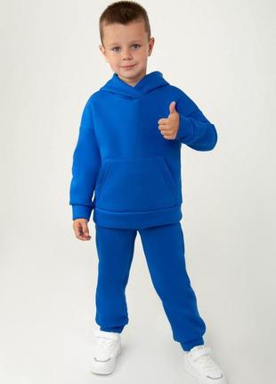 Костюм для мальчиков спортивный, теплый, зимний, тринитка с начесом