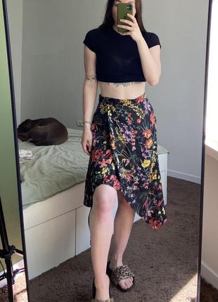 H&m floral midi skirt