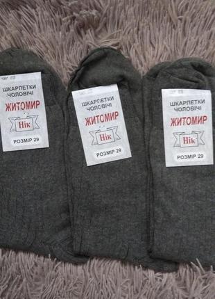 Чоловічі шкарпетки х/б "житомир" р/р 29 (43-44) рубч