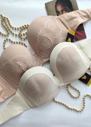 Очаровательный бюстгальтер бандо без бритель wonderbra бардотка
34b 75b