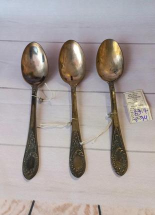 Серебряные советские чайные ложки сод. 
875 проба со звездой ссср.