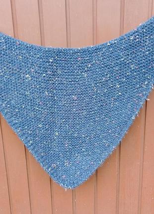 Бактус, шаль, косинка з товстої пряжі