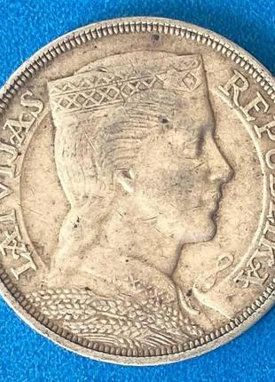 Монета латвії 5 лат 1931 р