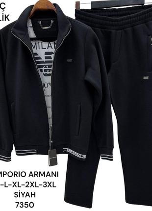 Armani теплый спортивный костюм мужской