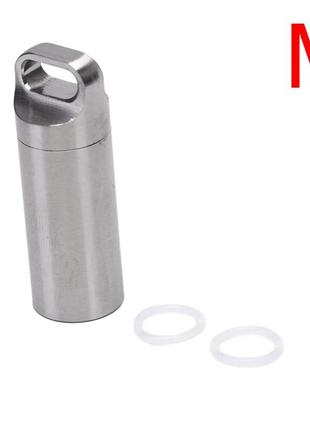 Капсула-таблетница из нержавеющей стали df3-m. водонепроницаемая герметичная капсула. контейнер для таблеток