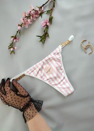 Стринги з металевими вставками. стрінги жіночі vanilya secret 4
