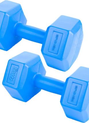 Гантели композитные (920899) spokey 2х4 кг синий cl0047991