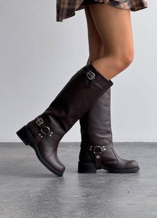 Женские кожаные сапоги еврозима