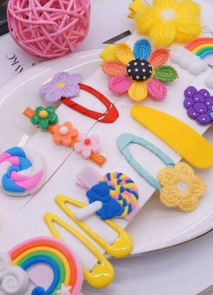 Шпильки для волосся "квіточки" 14 шт. для дівчинки no name