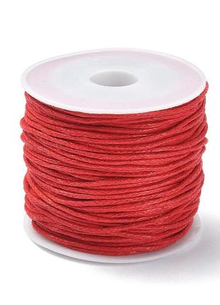 Шнур для рукоділля finding вощений шнур бавовна 1 мм червоний котушка 20 м