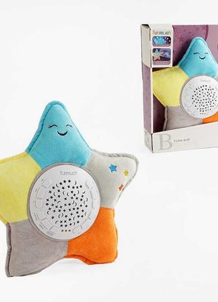 Нічник fm 666-38 (36) "зірка", проєктор зоряного неба, колискові, звуки природи, таймер, в коробці