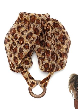Пов'язка-бандану з тигровим принтом аrkos каштанова