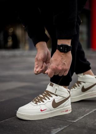 Зимние кроссовки nike air force high 1 «07 essenti mocco fur winter