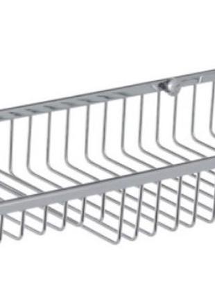 Полка-решетка с мыльницей и 2 крючками zerix lr338