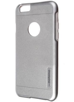Чехол пластиковый motomo apple iphone 6 серебристый