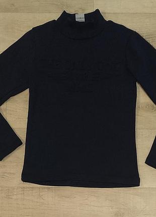 Водолазка на флісі, чорна 140р. арт: 8774