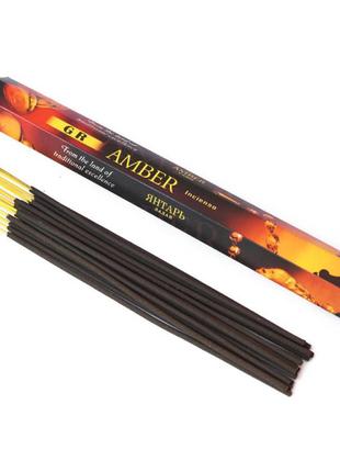 Gr amber (шестигранник) амбер , благовония, ароматические палочки