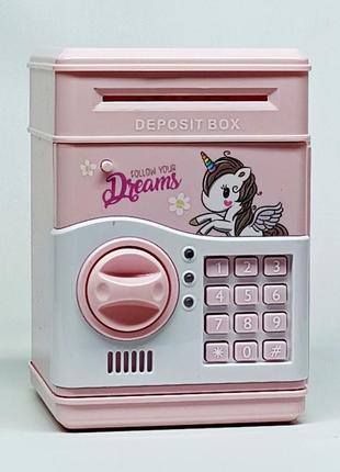 Сейф копилка shantou "cartoon atm" розовая mk 4776