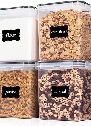 Контейнери для зберігання продуктів vtopmart 4,3 л/145,4 унції, 4 шт. пластикові герметичні контейнери для зберігання продуктів