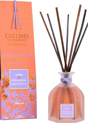 Аромадиффузор amber & heliotrope (амбра и гелиотроп) collines de provence, 100 мл