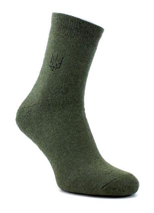 Упаковка зимние тактические носки зсу 10 пар 41-45 хаки герб высокие махровые теплые